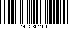 Código de barras (EAN, GTIN, SKU, ISBN): '14367601183'