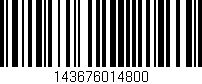 Código de barras (EAN, GTIN, SKU, ISBN): '143676014800'