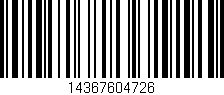 Código de barras (EAN, GTIN, SKU, ISBN): '14367604726'