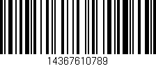 Código de barras (EAN, GTIN, SKU, ISBN): '14367610789'