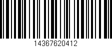 Código de barras (EAN, GTIN, SKU, ISBN): '14367620412'