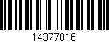 Código de barras (EAN, GTIN, SKU, ISBN): '14377016'