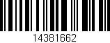 Código de barras (EAN, GTIN, SKU, ISBN): '14381662'
