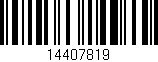 Código de barras (EAN, GTIN, SKU, ISBN): '14407819'