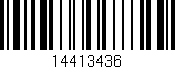 Código de barras (EAN, GTIN, SKU, ISBN): '14413436'