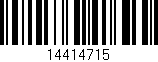 Código de barras (EAN, GTIN, SKU, ISBN): '14414715'