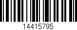 Código de barras (EAN, GTIN, SKU, ISBN): '14415795'
