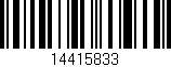 Código de barras (EAN, GTIN, SKU, ISBN): '14415833'