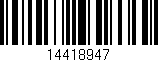 Código de barras (EAN, GTIN, SKU, ISBN): '14418947'