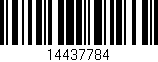 Código de barras (EAN, GTIN, SKU, ISBN): '14437784'