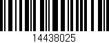 Código de barras (EAN, GTIN, SKU, ISBN): '14438025'