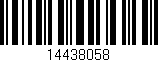 Código de barras (EAN, GTIN, SKU, ISBN): '14438058'