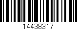 Código de barras (EAN, GTIN, SKU, ISBN): '14438317'