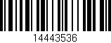 Código de barras (EAN, GTIN, SKU, ISBN): '14443536'