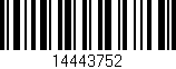 Código de barras (EAN, GTIN, SKU, ISBN): '14443752'