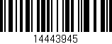 Código de barras (EAN, GTIN, SKU, ISBN): '14443945'
