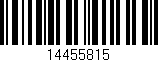 Código de barras (EAN, GTIN, SKU, ISBN): '14455815'
