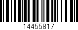 Código de barras (EAN, GTIN, SKU, ISBN): '14455817'