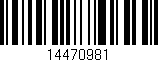 Código de barras (EAN, GTIN, SKU, ISBN): '14470981'