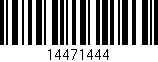 Código de barras (EAN, GTIN, SKU, ISBN): '14471444'