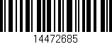 Código de barras (EAN, GTIN, SKU, ISBN): '14472685'