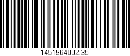 Código de barras (EAN, GTIN, SKU, ISBN): '1451964002.35'