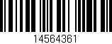 Código de barras (EAN, GTIN, SKU, ISBN): '14564361'