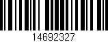 Código de barras (EAN, GTIN, SKU, ISBN): '14692327'