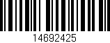 Código de barras (EAN, GTIN, SKU, ISBN): '14692425'