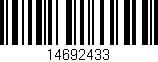 Código de barras (EAN, GTIN, SKU, ISBN): '14692433'
