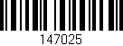 Código de barras (EAN, GTIN, SKU, ISBN): '147025'