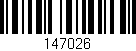 Código de barras (EAN, GTIN, SKU, ISBN): '147026'