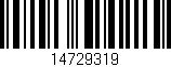 Código de barras (EAN, GTIN, SKU, ISBN): '14729319'