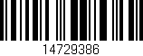 Código de barras (EAN, GTIN, SKU, ISBN): '14729386'