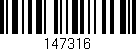 Código de barras (EAN, GTIN, SKU, ISBN): '147316'