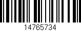 Código de barras (EAN, GTIN, SKU, ISBN): '14765734'