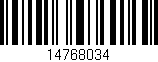 Código de barras (EAN, GTIN, SKU, ISBN): '14768034'
