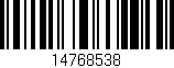 Código de barras (EAN, GTIN, SKU, ISBN): '14768538'