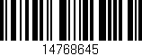 Código de barras (EAN, GTIN, SKU, ISBN): '14768645'