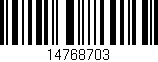Código de barras (EAN, GTIN, SKU, ISBN): '14768703'