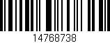 Código de barras (EAN, GTIN, SKU, ISBN): '14768738'
