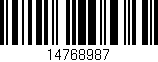 Código de barras (EAN, GTIN, SKU, ISBN): '14768987'