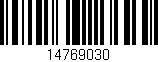 Código de barras (EAN, GTIN, SKU, ISBN): '14769030'