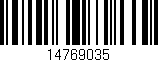 Código de barras (EAN, GTIN, SKU, ISBN): '14769035'