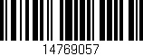 Código de barras (EAN, GTIN, SKU, ISBN): '14769057'