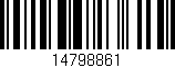 Código de barras (EAN, GTIN, SKU, ISBN): '14798861'
