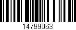Código de barras (EAN, GTIN, SKU, ISBN): '14799063'