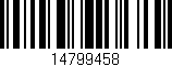 Código de barras (EAN, GTIN, SKU, ISBN): '14799458'