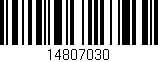 Código de barras (EAN, GTIN, SKU, ISBN): '14807030'