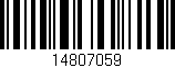 Código de barras (EAN, GTIN, SKU, ISBN): '14807059'